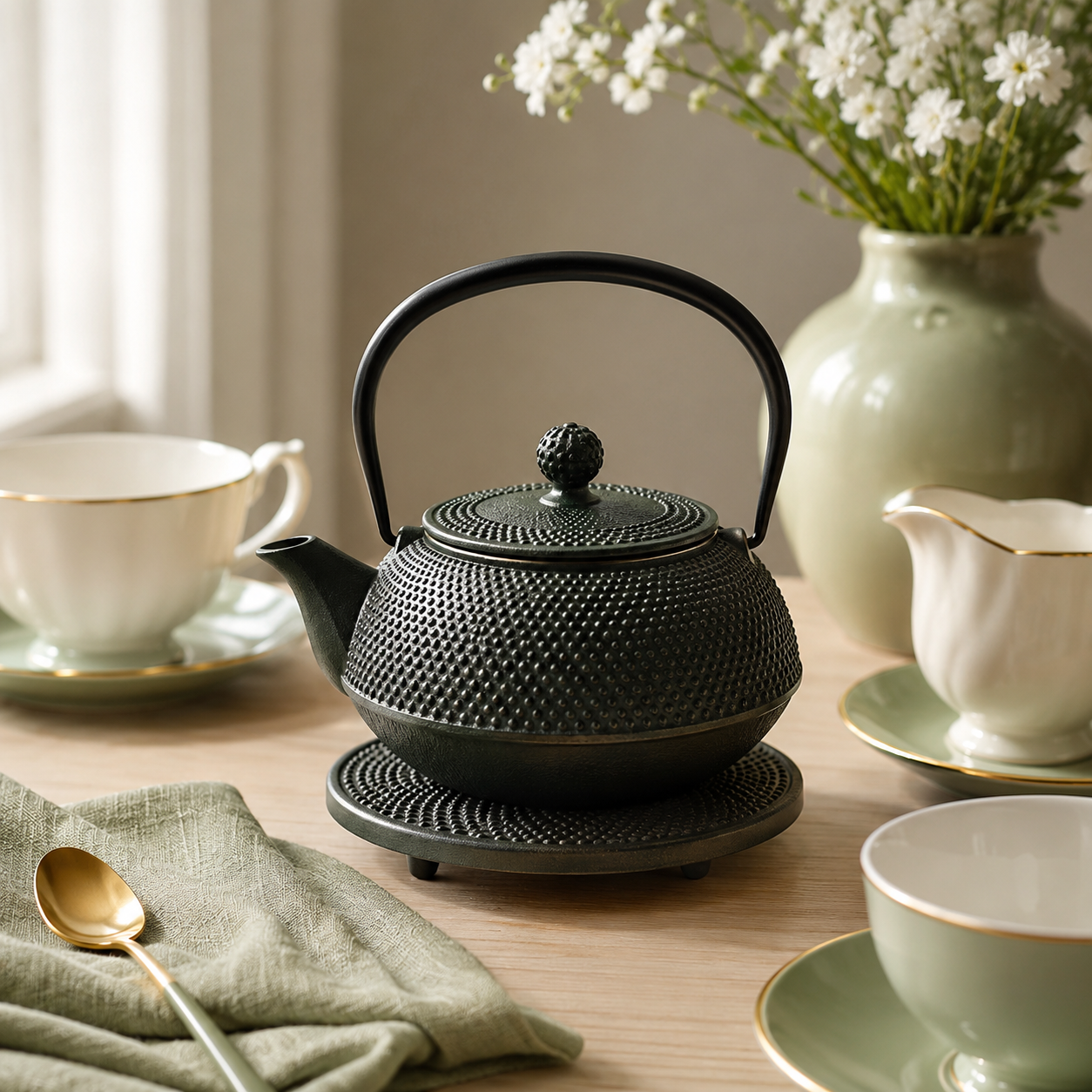 Cast-Iron Style Teapot 600ml