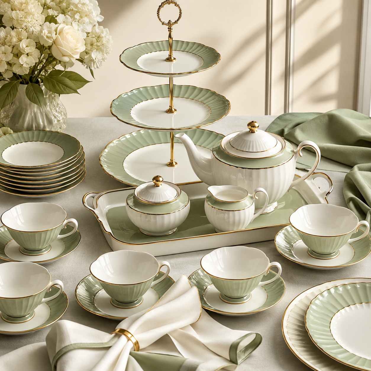 Bundles — A whole tea table, gathered into one set.