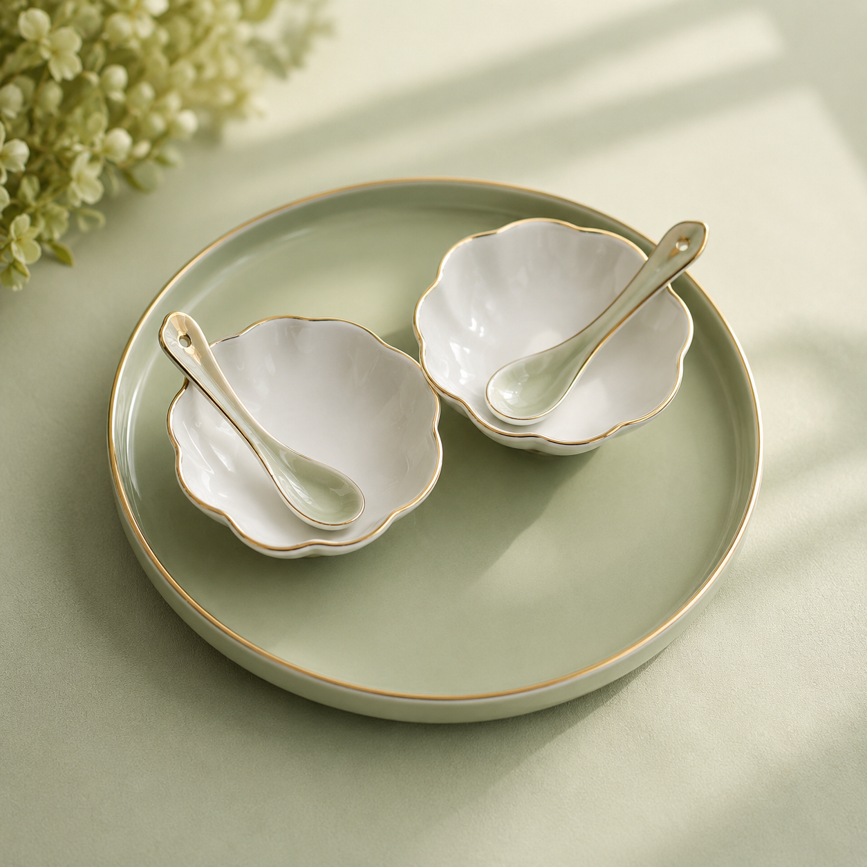 Jam & Cream Dish Duo (Empty)